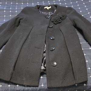 Ya Los Angeles Black Textured Coat